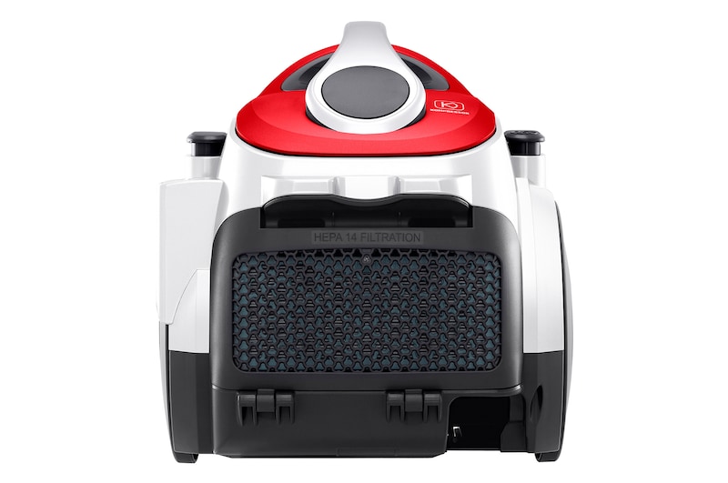 LG Aspirador sin bolsa  650W con sistema de compresión de polvo LG Kompressor, rojo, VK8506NHAG