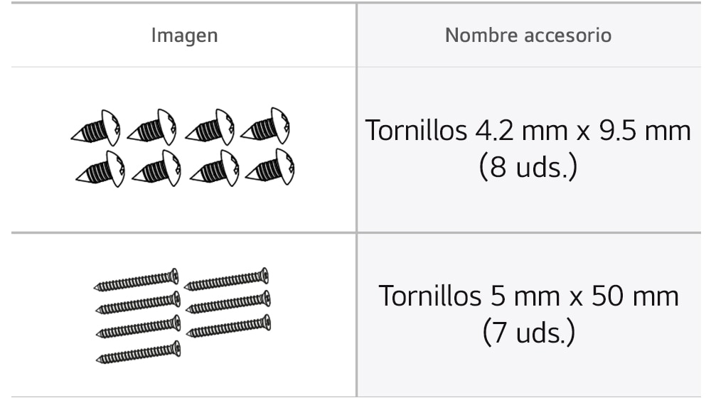 Esta es una imagen de los tornillos del capó que son accesorios del capó.