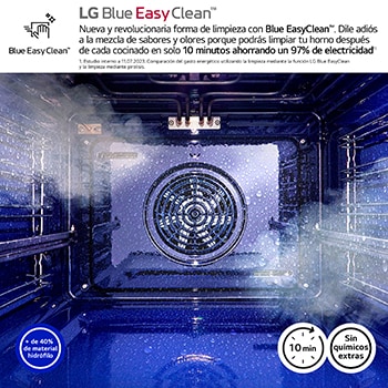 LG Horno Instaview Vapor 100% 76L A++ con sistema de limpieza Blue EasyClean, cristal negro mate, WS9D7672WM