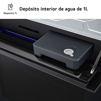 LG Horno Instaview Vapor 100% 76L A++ con sistema de limpieza Blue EasyClean, cristal negro mate, WS9D7672WM