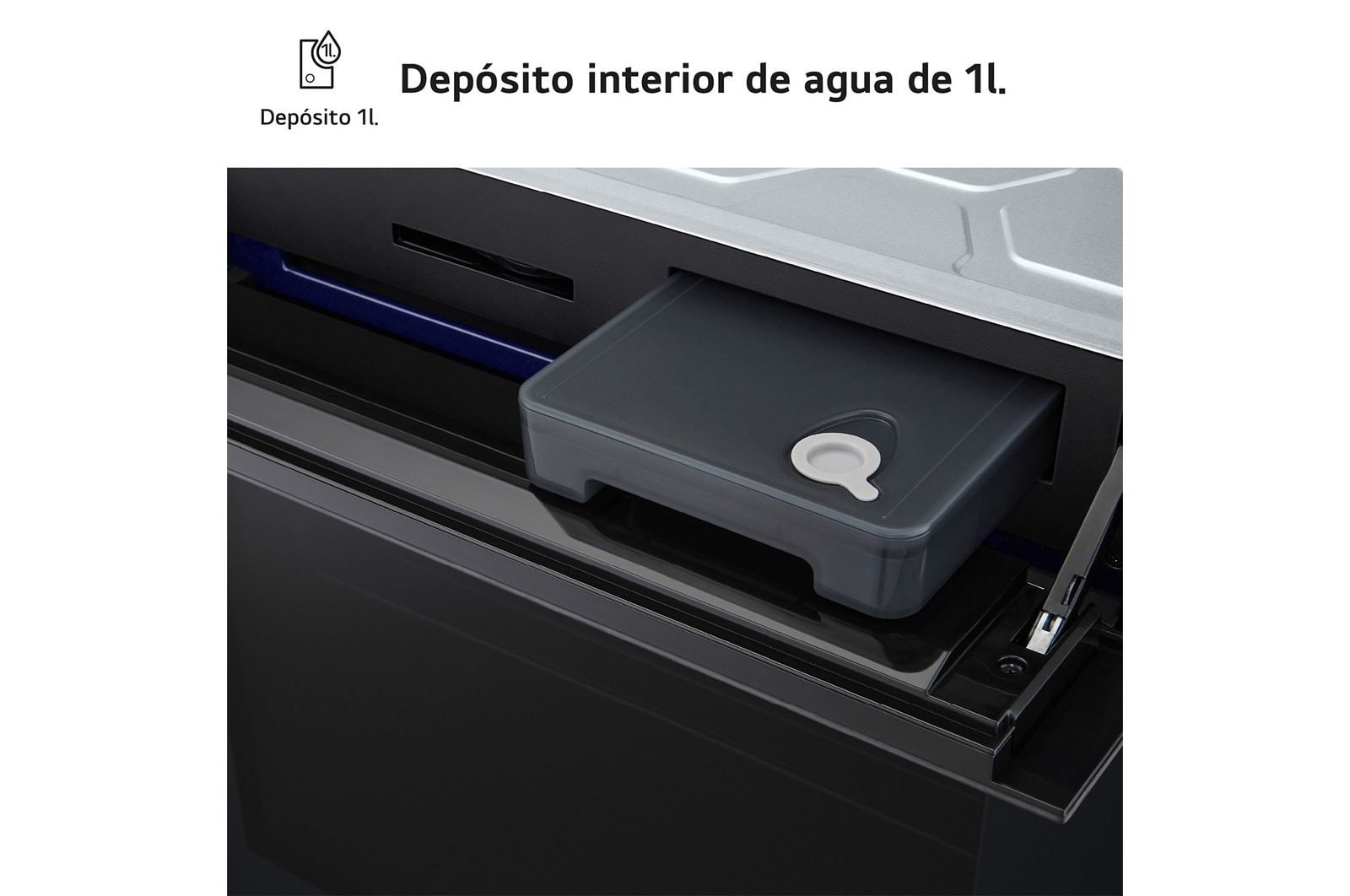 LG Horno Instaview Vapor 100% 76L A++ con sistema de limpieza Blue EasyClean, cristal negro mate, WS9D7672WM