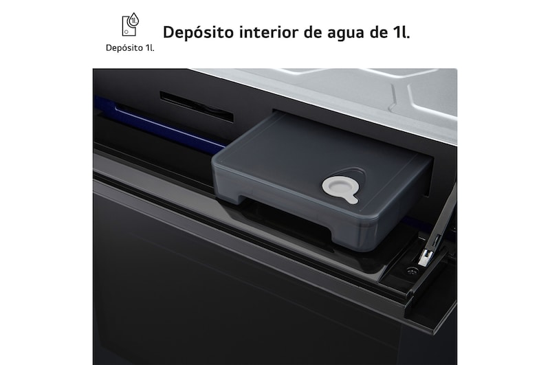 LG Horno Instaview Vapor 100% 76L A++ con sistema de limpieza Blue EasyClean, cristal negro mate, WS9D7672WM