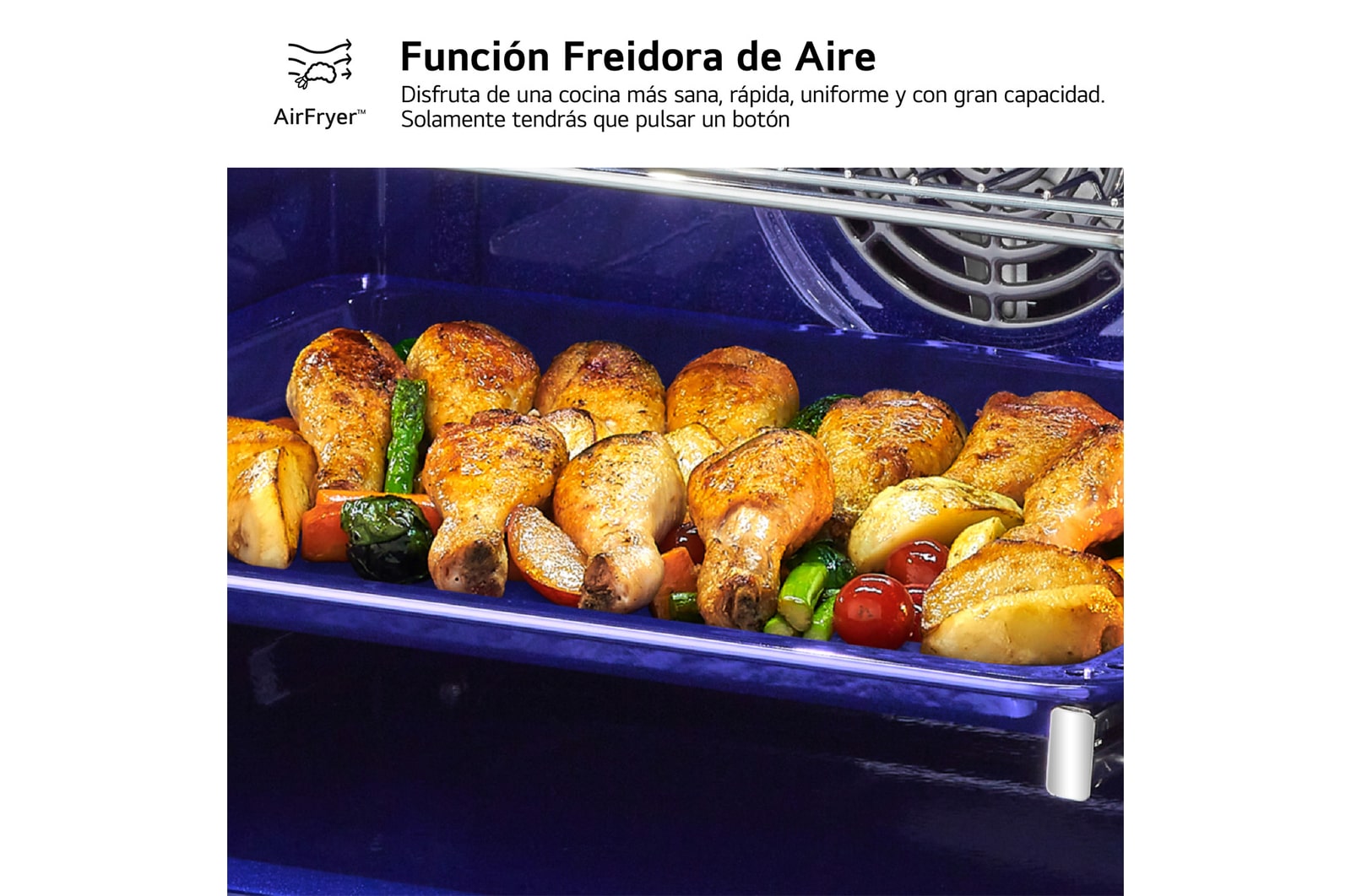 LG Horno Instaview Vapor 100% 76L A++ con sistema de limpieza Blue EasyClean, cristal negro mate, WS9D7672WM