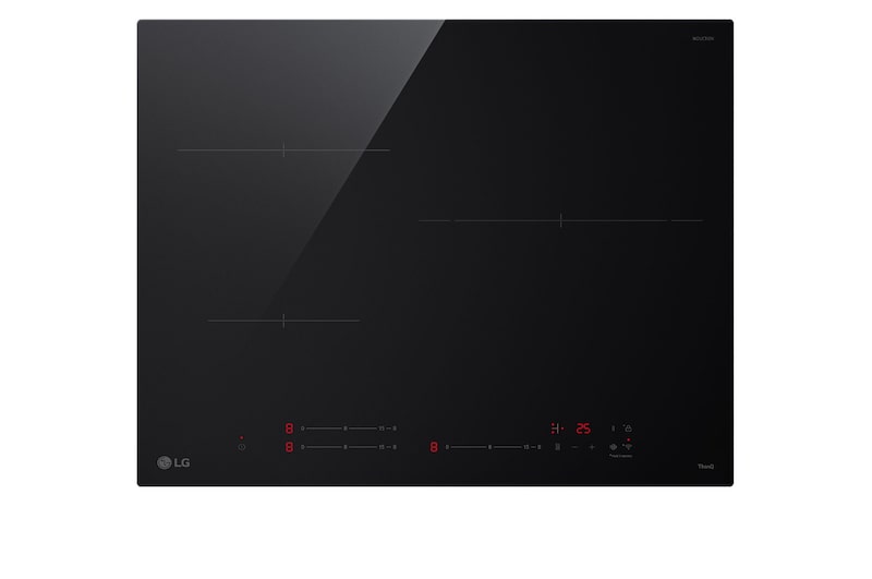 Vista frontal de Placa de inducción de 59cm, 3 zonas –Zona grande 28 cm, CI5Z2420BN