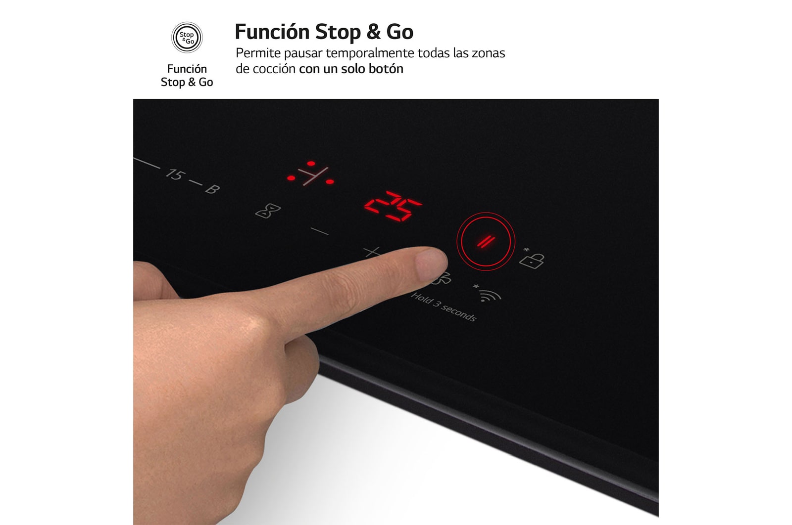 With finger touch 