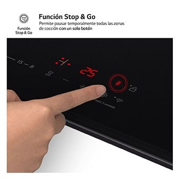 With finger touch 
