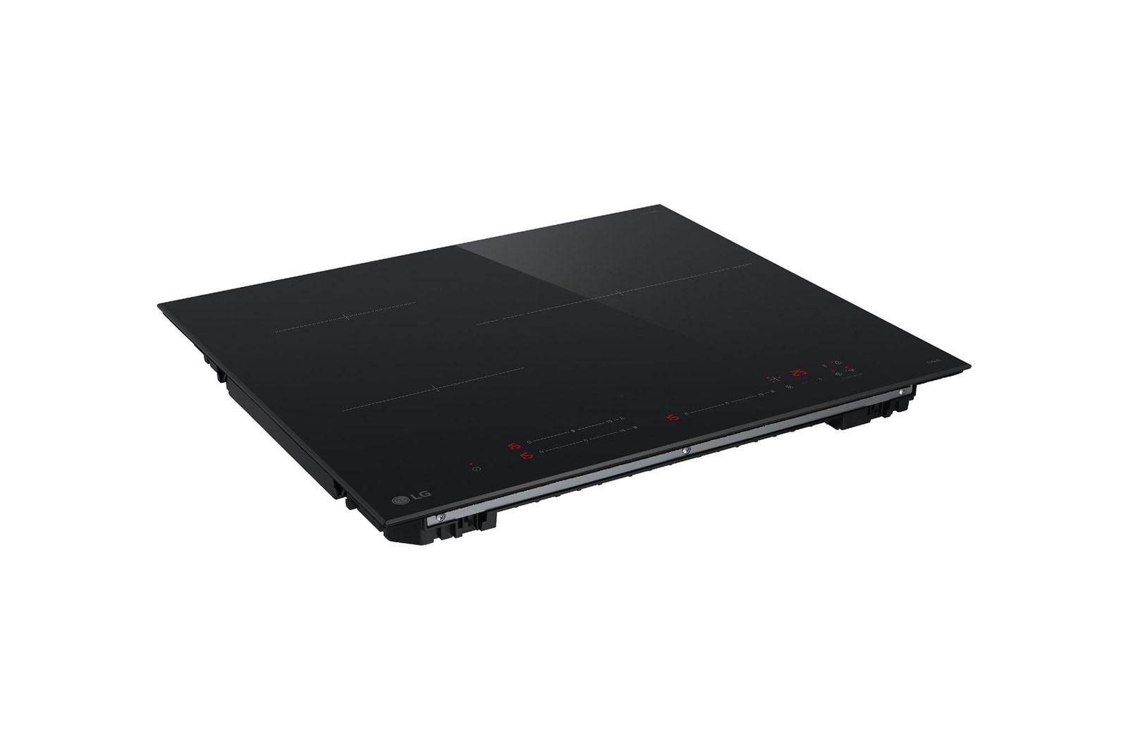 ThinQ_An image of an induction hob and a smartphone connected through ThinQ.