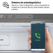 LG Outlet Frigorífico American Combi InstaView ™, Clasificación E, 638 L, Acero texturizado antihuellas, GMG960MBEE.OUTLET