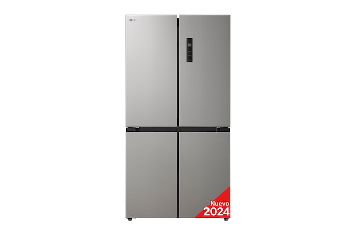 Vista frontal de Frigorífico American Combi Total No Frost, Clasificación E, 474L, Silver, GMM41MSBEM