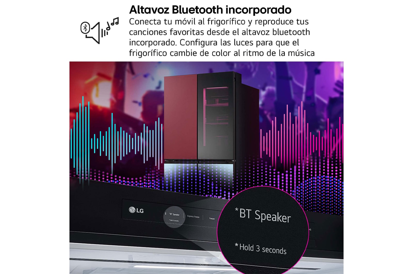 LG Frigorífico American Combi Intaview con MoodUp ™, Door Cooling+, 1,86 m,Clasificación E, 617 L, Multicolor, GMV960NNME