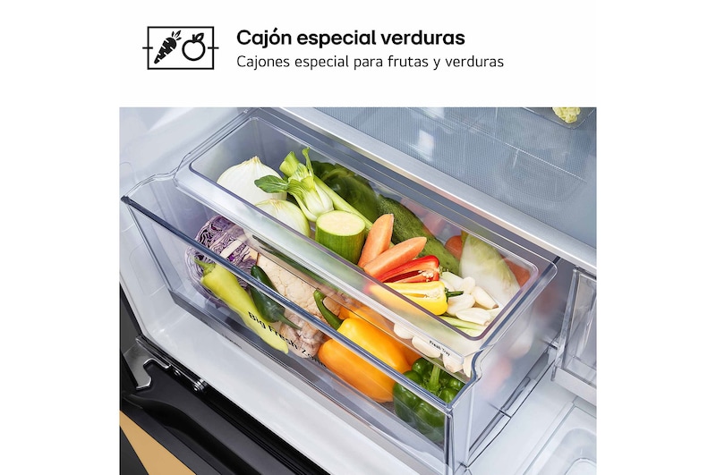 LG Frigorífico American Combi Intaview con MoodUp ™, Door Cooling+, 1,86 m,Clasificación E, 617 L, Multicolor, GMV960NNME