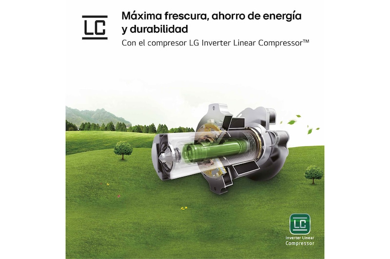 LG Frigorífico American Combi Intaview con MoodUp ™, Door Cooling+, 1,86 m,Clasificación E, 617 L, Multicolor, GMV960NNME