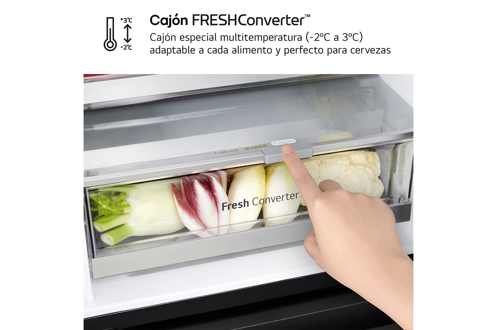 LG Frigorífico Combi Instaview  Door Cooling+, 1,86 m, Clasificación C, capacidad de 352 l,  Acero negro grafito, GBG5160CEV