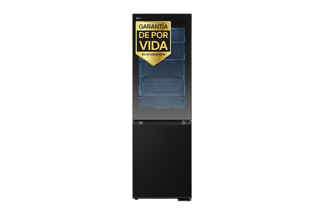 LG Frigorífico Combi Instaview  Door Cooling+, 1,86 m, Clasificación C, capacidad de 352 l,  Acero negro grafito, GBG5160CEV