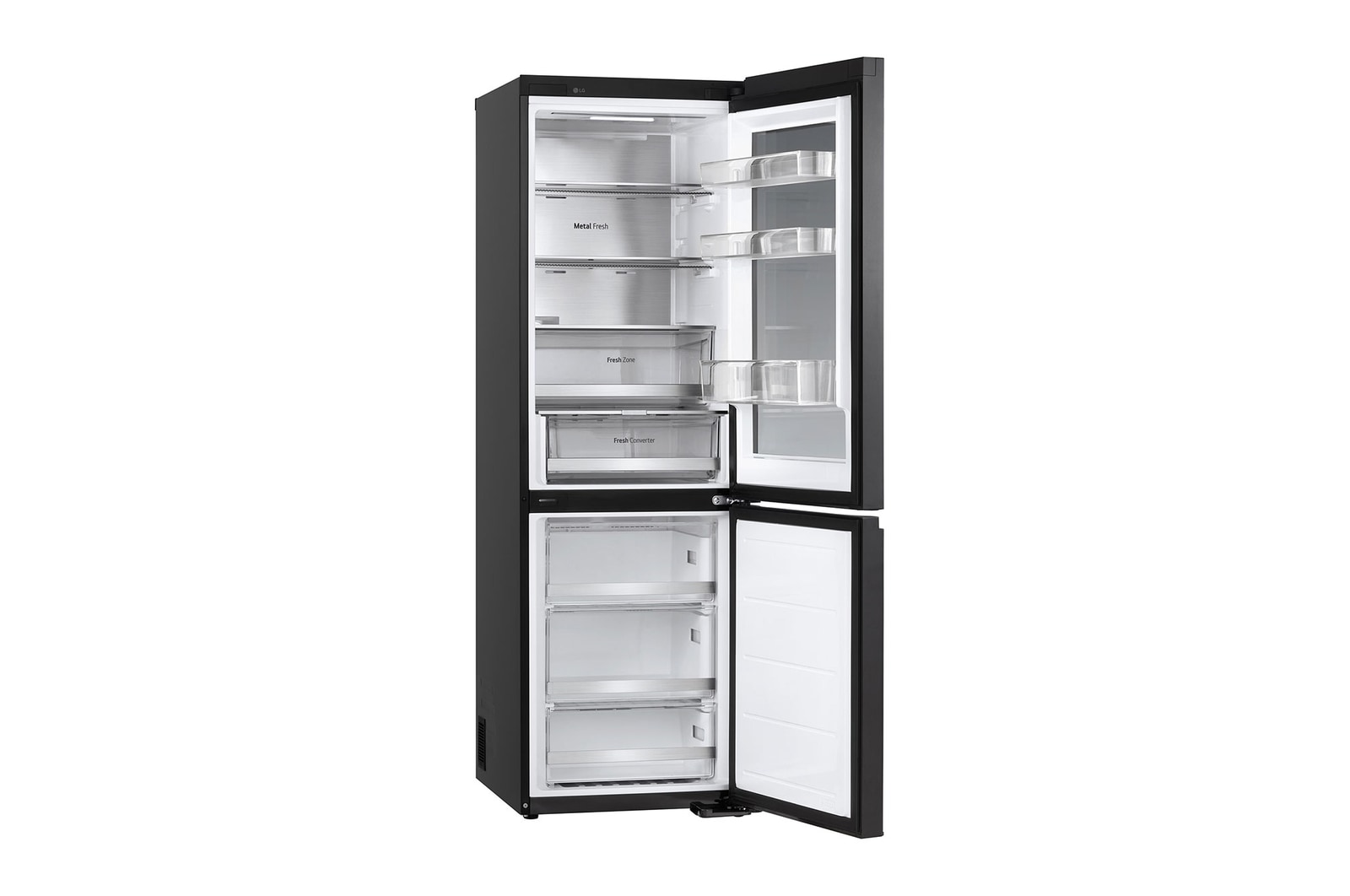 LG Outlet Frigorífico Combi Instaview  Door Cooling+, 1,86 m, Clasificación C, capacidad de 352 l,  Acero negro grafito, GBG5160CEV.OUTLET