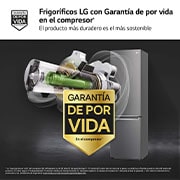 LG Frigorífico Combi LG GBP32DSLZN, 2,03m, E, capacidad de 419l, Inox Grafito Antihuellas, serie 3, GBP32DSLZN