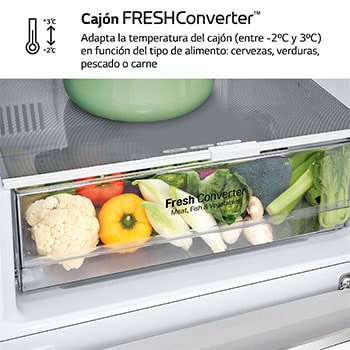 LG Frigorífico Combi 2m, Clasificación B, capacidad de 419l, Inox grafito antihuellas, Serie P-600 , GBP62PZNBC