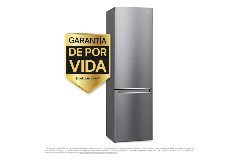 LG Frigorífico Combi 2.03m, Clasificación C, capacidad de 419l, Inox antihuellas, serie P-600, GBP62PZNCN1
