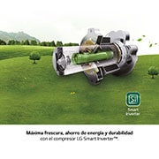 LG Frigorífico Combi 2.03m, Clasificación C, capacidad de 419l, Inox antihuellas, serie P-600, GBP62PZNCN1