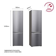 LG Frigorífico Combi 2.03m, Clasificación C, capacidad de 419l, Inox antihuellas, serie P-600, GBP62PZNCN1