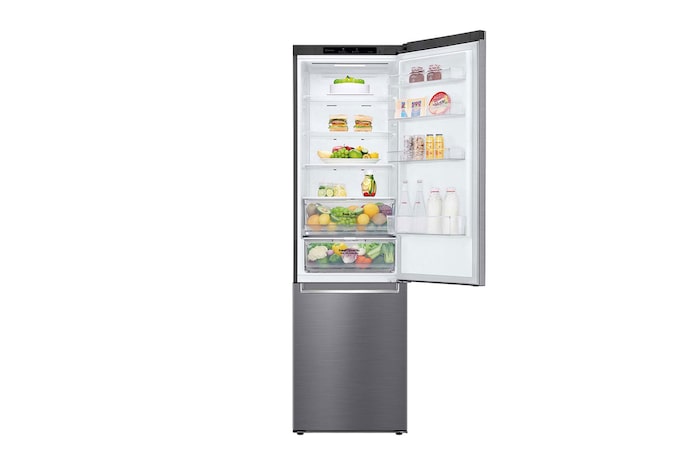 LG Frigorífico Combi Door Cooling+, 2,03m, Clasificación C, capacidad de 419l, inox antihuellas. Serie P500 , GBP52PZNCN1