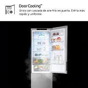 LG Frigorífico Combi Door Cooling+,  2,03m, Clasificación C, capacidad de 419l, Inox antihuellas. Serie 200, GBV22NCCPY