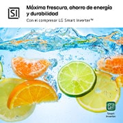 LG Frigorífico Combi Door Cooling+,  2,03m, Clasificación C, capacidad de 419l, Inox antihuellas. Serie 200, GBV22NCCPY