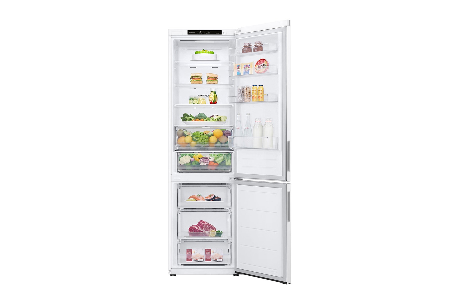 front open view with food stored