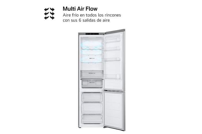 LG Frigorífico Combi Door Cooling+, 2m, Clasificación C, inox antihuellas, GBV3200CPY