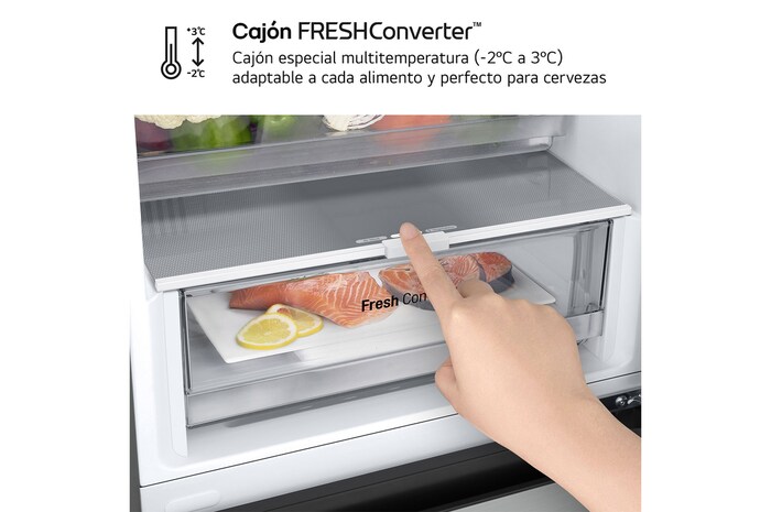 LG Frigorífico Combi Door Cooling+, 2m, Clasificación C, inox antihuellas, GBV3200CPY