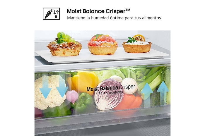 LG Frigorífico Combi Door Cooling+,  2,03m, Clasificación C, capacidad de 419l, blanco. Serie 300, GBV3200CSW