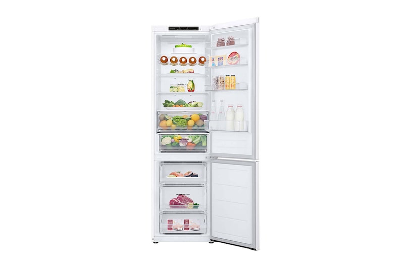 LG Frigorífico Combi Door Cooling+, 2,03m, Clasificación C, capacidad de 419l, blanco. Serie 300, GBV3200CSW