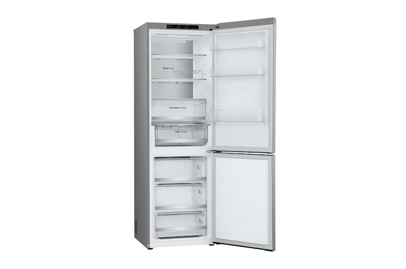 LG Frigorífico Combi Door Cooling+, 1,86m, Clasificación C, capacidad de 374l, inox antihuellas. Serie 500, GBV5140CPY