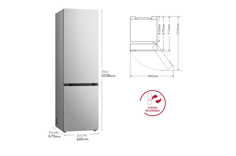 Left view with dimensions