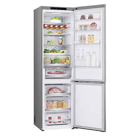LG Frigorífico Combi Door Cooling+, 2,03m, Clasificación B, capacidad de 419l, Inox antihuellas. Serie 700, GBV7280BPY.OBSEXC