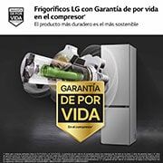 LG Frigorífico Combi Door Cooling+,  2,03m, Clasificación C, capacidad de 419l, inox antihuellas. Serie 700, GBV7280CPY, GBV7280CPY