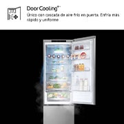 LG Frigorífico Combi Door Cooling+,  2,03m, Clasificación C, capacidad de 419l, inox antihuellas. Serie 700, GBV7280CPY, GBV7280CPY