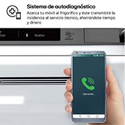 LG Frigorífico Combi Door Cooling+,  2,03m, Clasificación C, capacidad de 419l, inox antihuellas. Serie 700, GBV7280CPY, GBV7280CPY