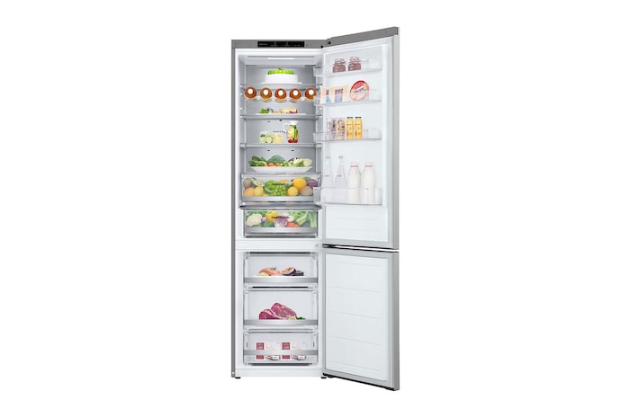 LG Frigorífico Combi Door Cooling+, 2,03m, Clasificación C, capacidad de 419l, inox antihuellas. Serie 700, GBV7280CPY