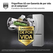 LG Frigorífico Combi Door Cooling+,  2,03m, Clasificación D, capacidad de 419l, inox antihuellas. Serie 700, GBV7280DPY