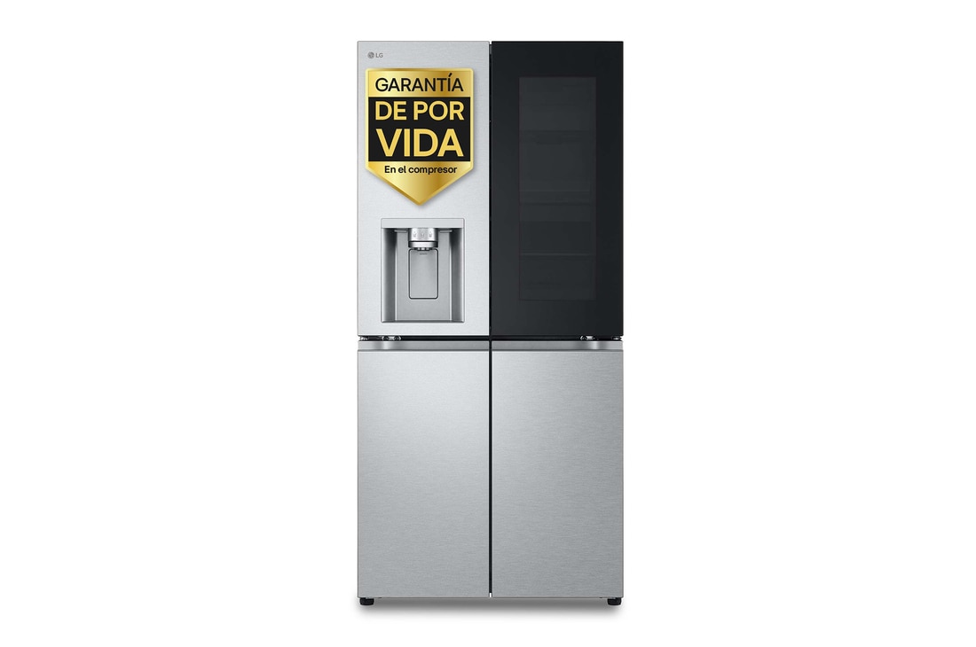 LG Frigorífico American Combi, 508L, Clasificación E, InstaView™ - Acero, GMG861MBAE