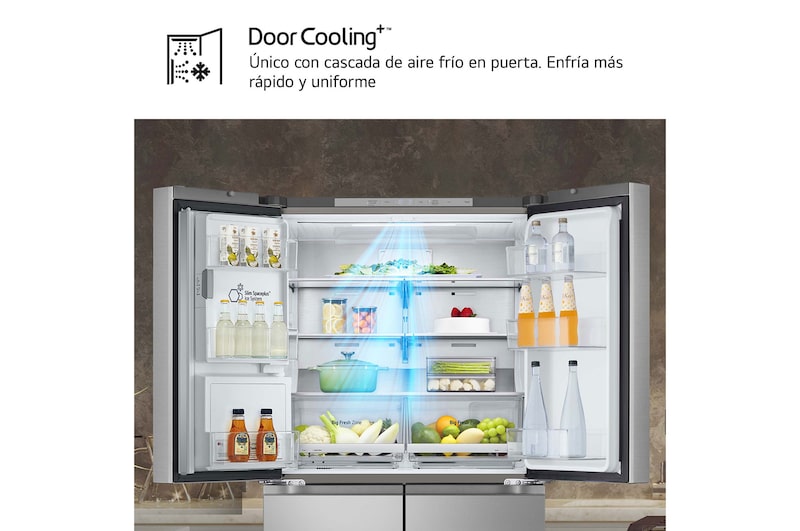 LG Frigorífico American Combi  Clasificación E , 641 L, Inox antihuellas, GML960PYBE
