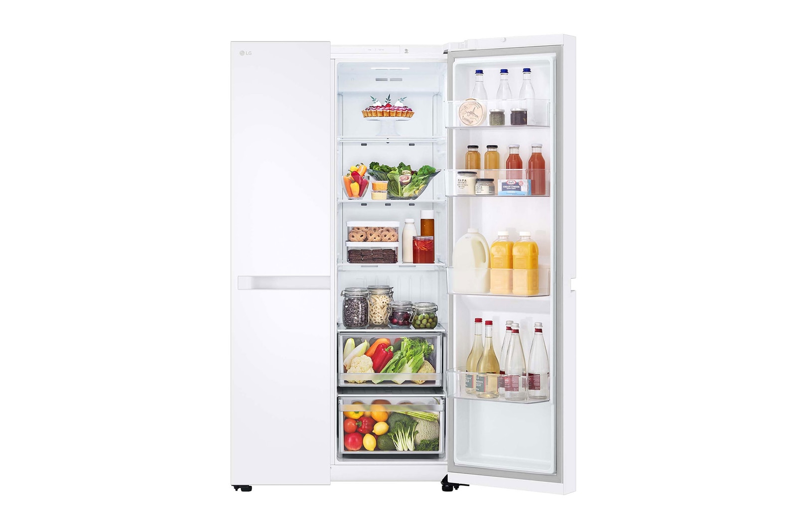 LG Frigorífico Side By side  Serie 400,  Blanco.  E, 641 L, GSBC40SWPE