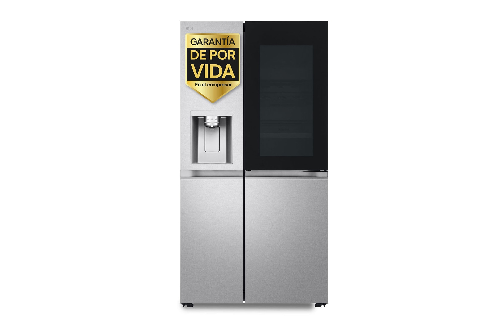 Vista frontal de Frigorífico Side By side Serie 900, Instaview Door-In-Door, Acero texturizado antihuellas. D, 628 L GSXE90MBAD.AMBQEUR