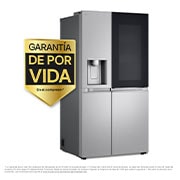 LG Frigorífico Side By side Serie 900, Instaview Door-In-Door, Acero texturizado antihuellas. D, 628 L, GSXE90MBAD.AMBQEUR