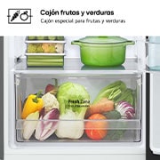 LG Outlet Frigorífico Dos Puertas 1,45m, Clasificación E, Total No Frost, Door Cooling, Inox antihuellas, GTBV22PYGKD.OUTLET