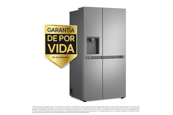 LG Frigorífico Side By side Serie 400, Inox antihuellas. E, 641 L, GSLC40PYPE.APYQEUR