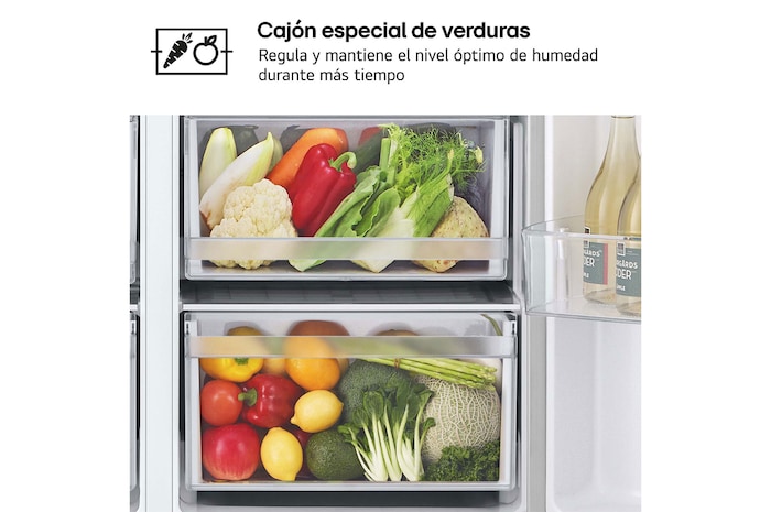 LG Frigorífico Side By side Serie 400, Inox antihuellas. E, 641 L, GSLC40PYPE.APYQEUR