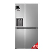 Vista frontal de Outlet Frigorífico Side By side  Serie 400, sin toma de agua, Inox antihuellas.  E, 641 L GSLC41PYPE.OUTLET