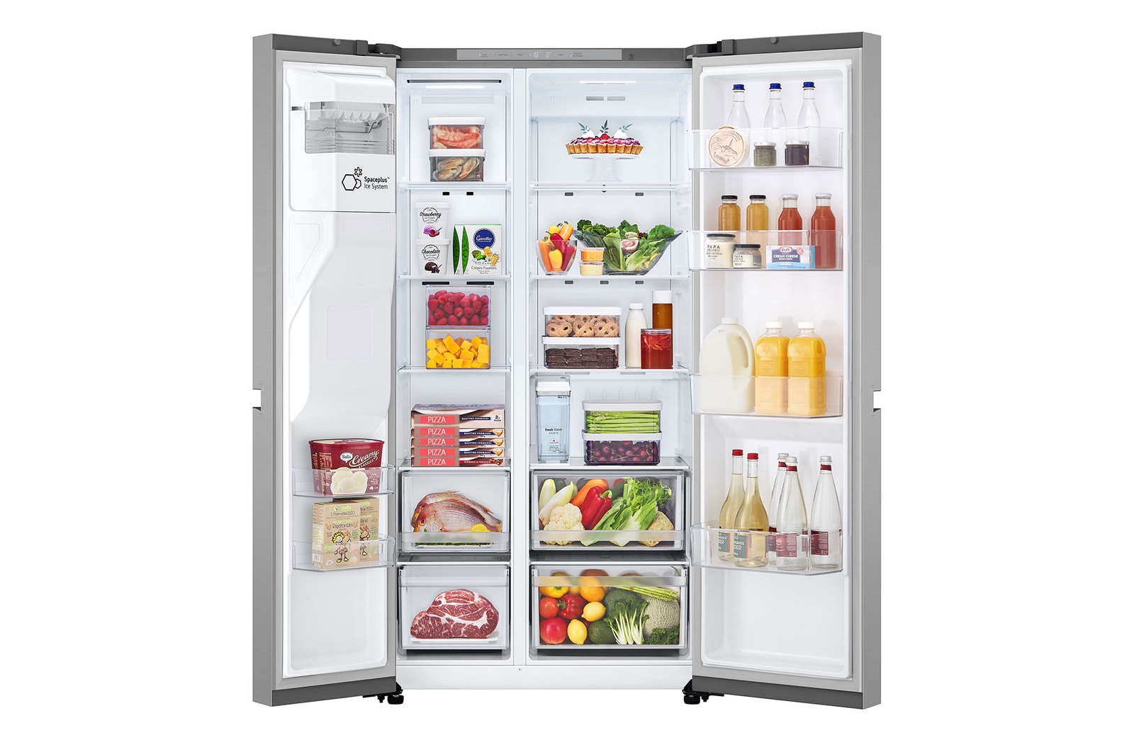 LG Outlet Frigorífico Side By side  Serie 400, sin toma de agua, Inox antihuellas.  E, 641 L, GSLC41PYPE.OUTLET